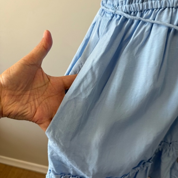 Ever New Melbourne Rahnee Frill Sky Blue Flutter Sleeve Mini Dress SZ 10 - Picture 6 of 13